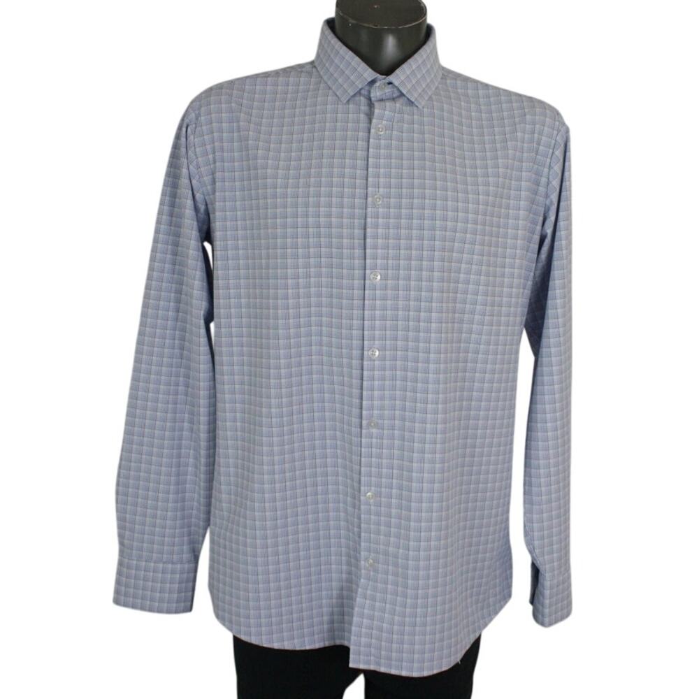 Mizzen+Main Light Blue Check Button-Down Shirt